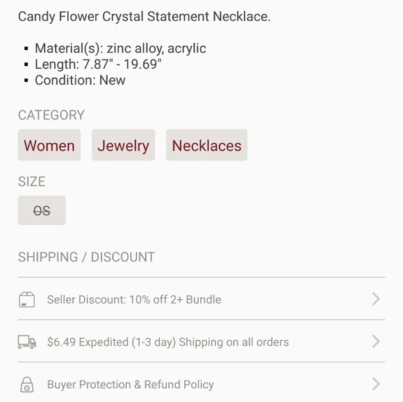 💥💥LAST DROP NWOT Statement necklace! - Picture 4 of 8